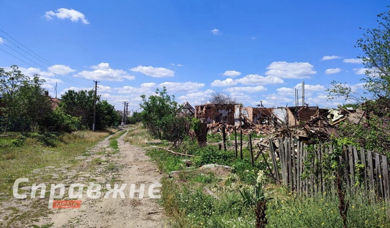 Прифронтовая деревня в Запорожской области