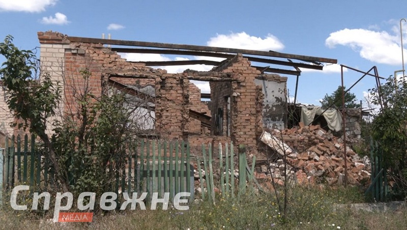 Прифронтовая деревня в Запорожской области