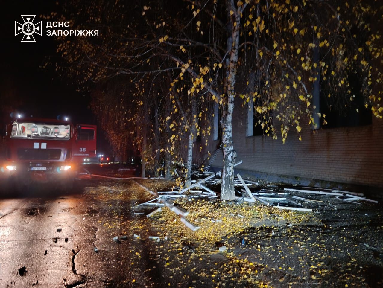 Наслідки обстрілу Запорізького району 26 жовтня