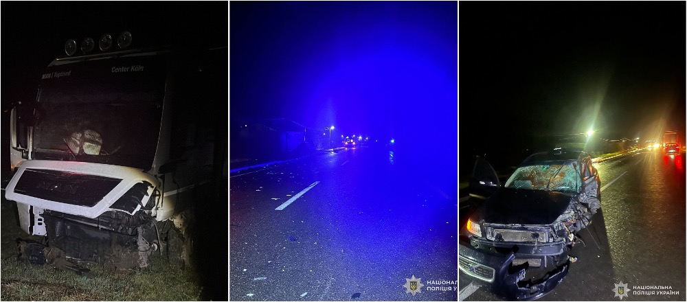 На Львовщине столкнулись грузовик и легковушка: четверо пострадавших