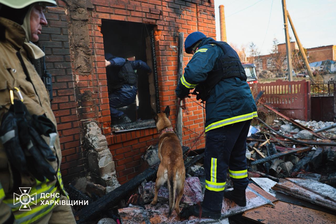 Последствия ночной атаки в Харьковской области 4 ноября