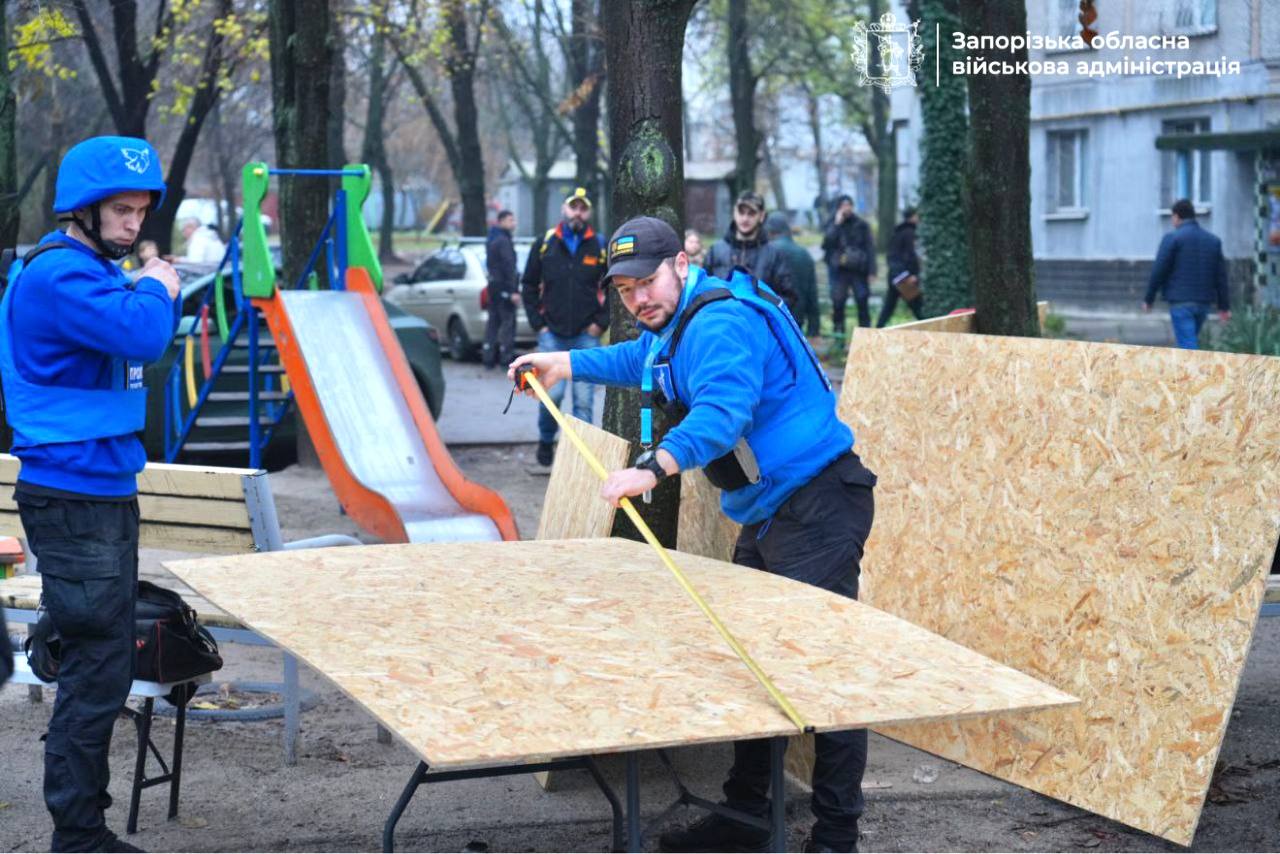 Ликвидация последствий удара по Запорожью