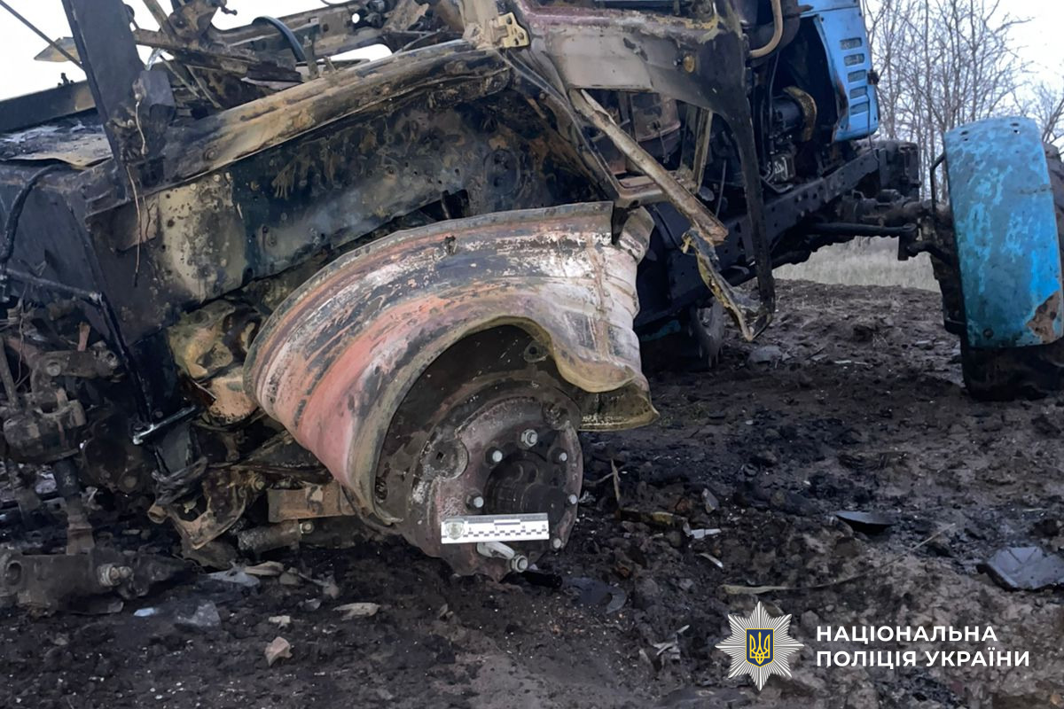 Трактор взорвался на мини