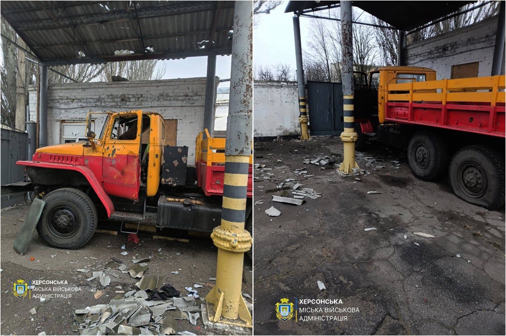 Россияне атаковали дронами коммунальное предприятие Херсона