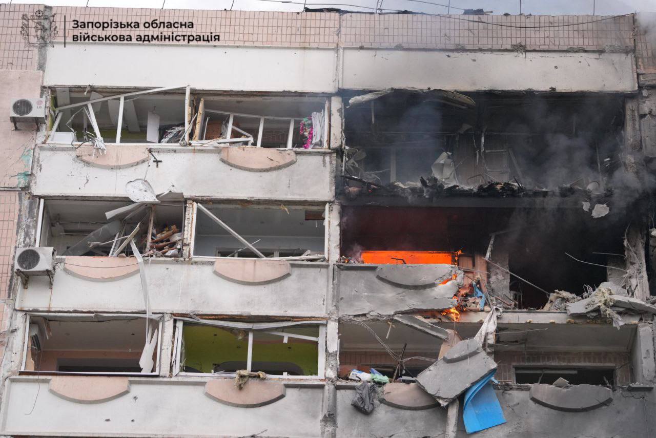 Атака на Запорожье и Запорожский район: 26 пострадавших