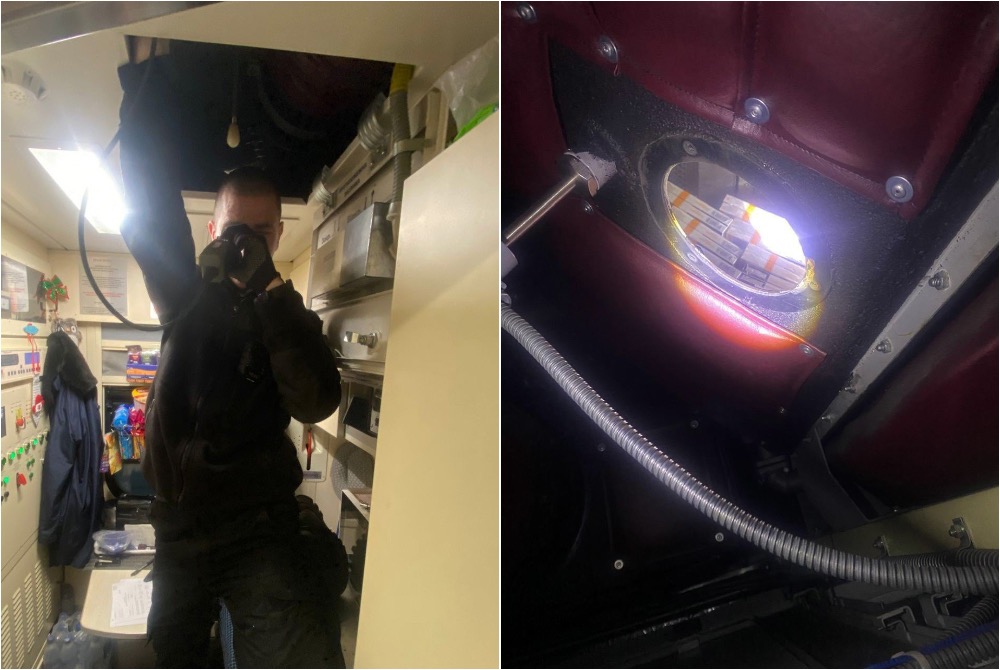 В поезде в Польшу служебная собака нашла тайник с контрабандными сигаретами