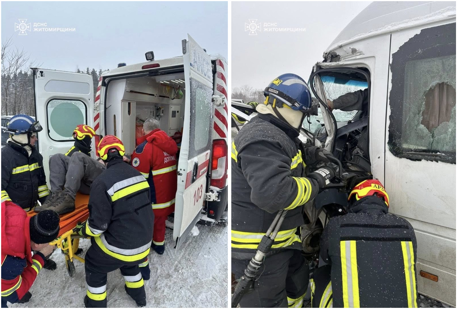 Зіткнення вантажівки та мікроавтобуса на Житомирщині