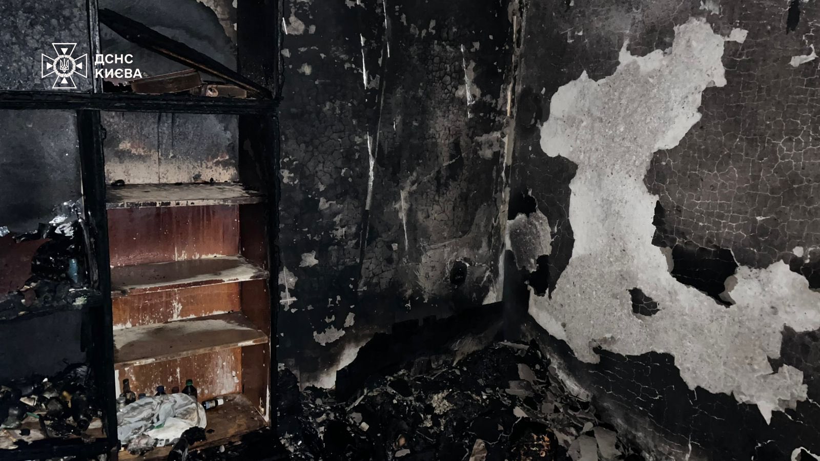 В Киеве ночью произошел пожар в девятиэтажке