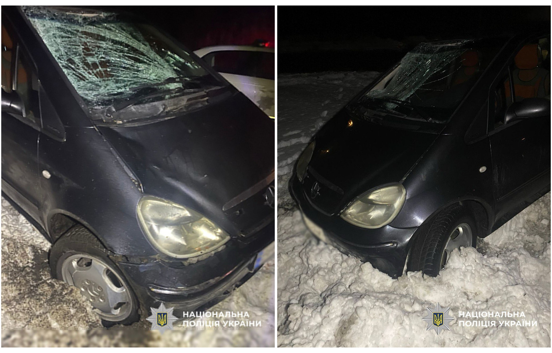 На Черкащині пʼяна водійка збила пішохода та намагалася втекти, але застрягла в снігу