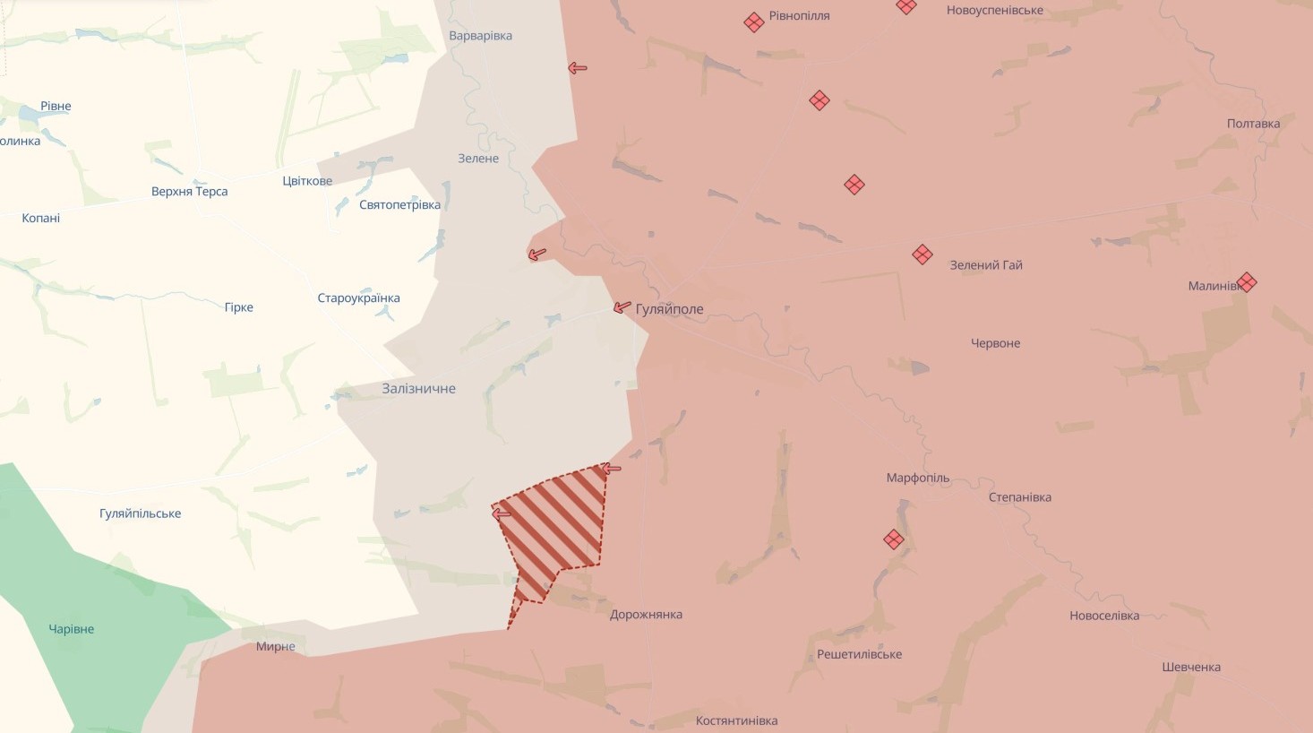 Ворог просунувся поблизу Дорожнянки на Запоріжжі, – DeepState