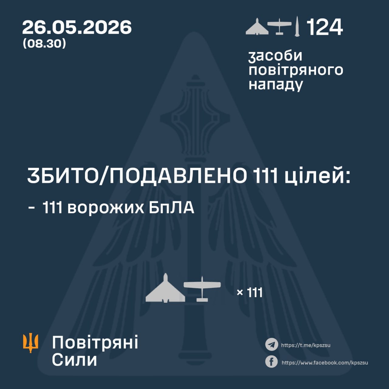 атака на Украину 26 мая 2026 года