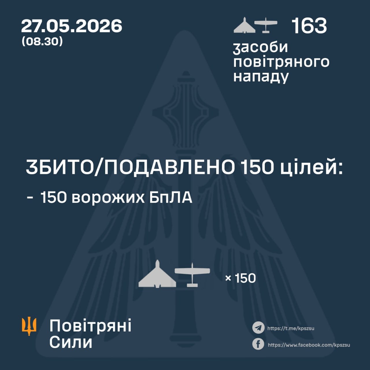 атака на Украину 27 мая 2026 года